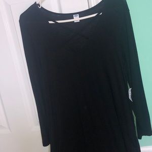 Black criss cross old navy tunic